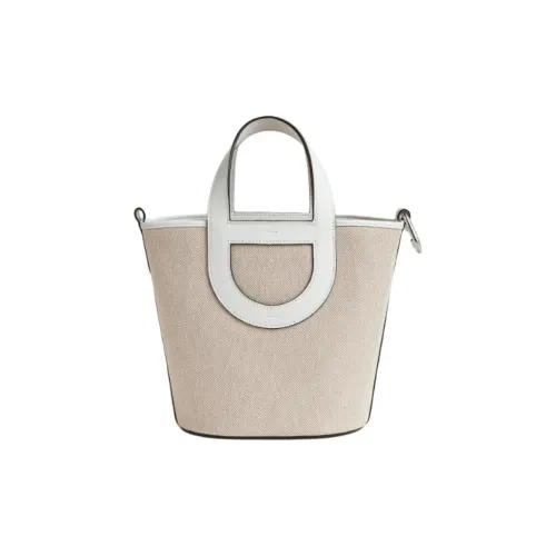 HERMES In The Loop Холст Сумка Женская Новая Белая