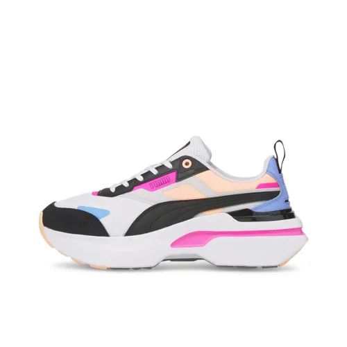 PUMA Kosmo Rider Bright Low Топ Повседневная обувь Женская Черный Белый Розовый