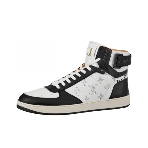 LOUIS VUITTON Rivoli Высокие Топы Стильные Скейтбординги Мужские Черно-Белые