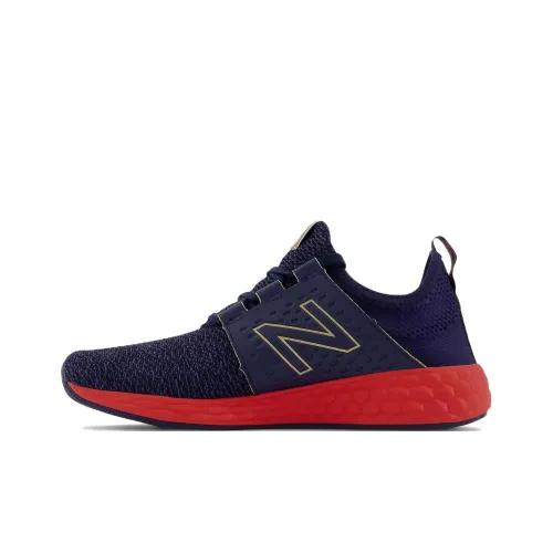 New Balance NB Свежий Foam Cruzv1 V1 Свежий Foam Низкий Топ Беговые кроссовки Женские Синий Красный