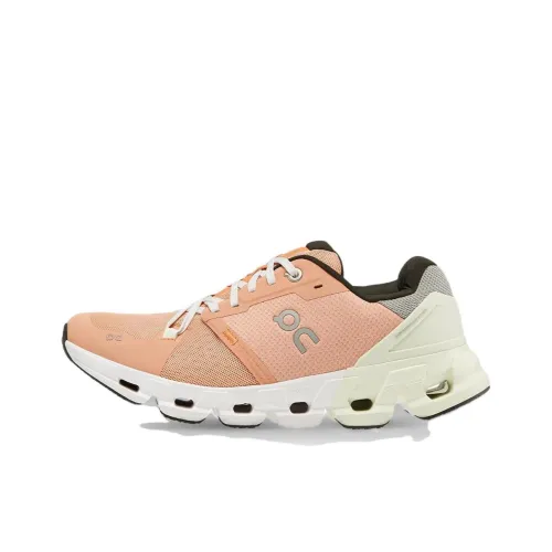 On Cloudflyer Slip-Resistant Низкий Топ Беговые кроссовки Женские Розовый Черный