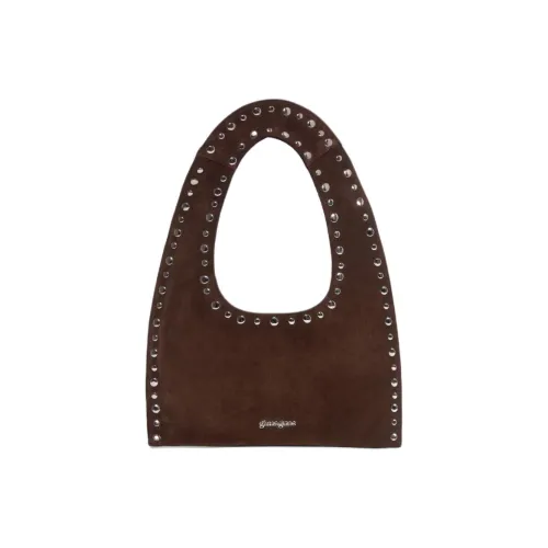 GIMAGUAS Замша Одно Плечо Сумка Мини Женская Темно-Коричневая