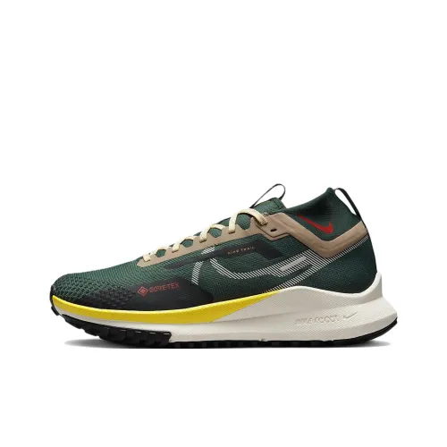 Nike Pegasus Trail 4 Low Top Trail Беговые кроссовки Мужской Зеленый Коричневый Желтый