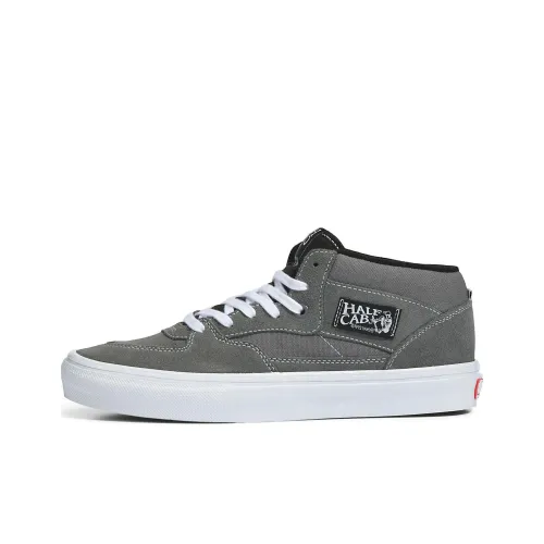 Vans Half Cab Skate MID Топ Кроссовки для скейтбординга Унисекс Серый Черный