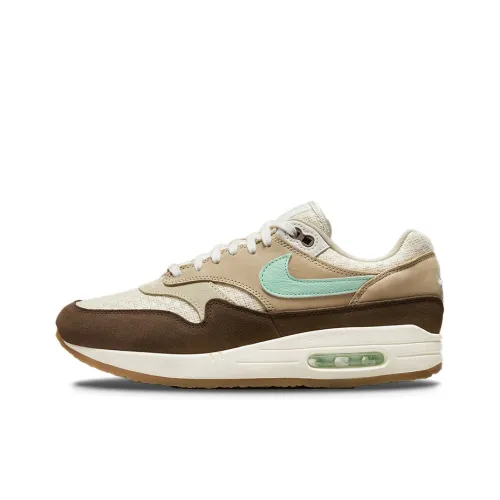 Nike Air Max 1 Low Топ Air Cushion Повседневные Беговые Кроссовки Унисекс Желтый Коричневый