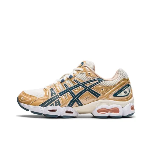 Asics Gel Nimbus 9 Low Топ Спортивная Повседневная Обувь Женская Желтая Зеленая