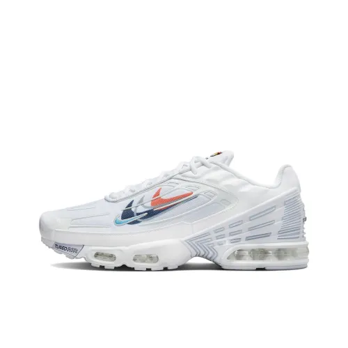 Nike Air Max Plus 3 Амортизация Износостойкий Низкий Топ Спортивная Повседневная Обувь Белый