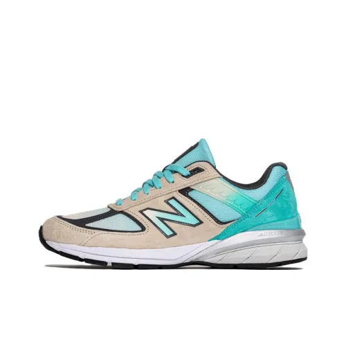 New Balance NB 990 V5 YCMC Christmas Low Топ Беговые кроссовки Мужской Бежевый Циан