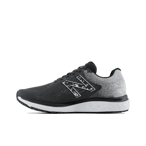 New Balance Fresh Foam 680v7 Low Топ Повседневные Беговые Кроссовки Мужские Черно-Белые