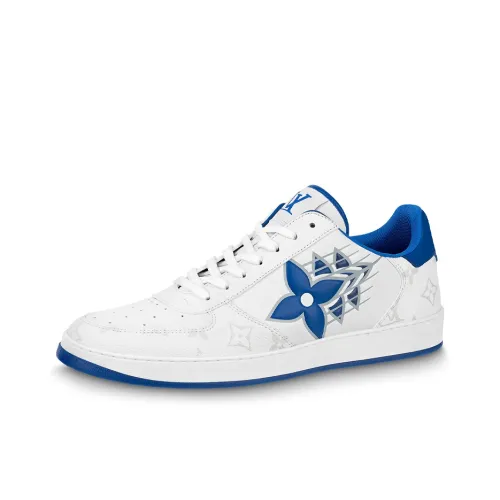 LOUIS VUITTON Rivoli Low Топ Скейтборд Кроссовки Мужские Белые Синие