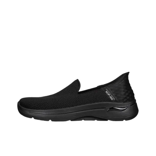 Skechers Go Walk Arch Fit Hands Бесплатно Slip ins Низкий Топ Повседневный Женский Черный