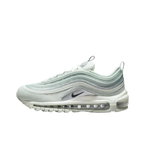 Nike Air Max 97 'GREY Замша' Низкий Топ Спортивная Повседневная Обувь Белый Серый