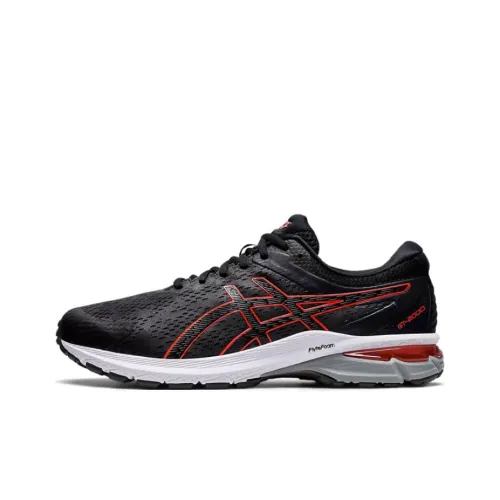 Asics GT 2000 SX Устойчивый к истиранию Дышащие Низкие Кроссовки для Бега Мужские Черные Красные Ширина 2E