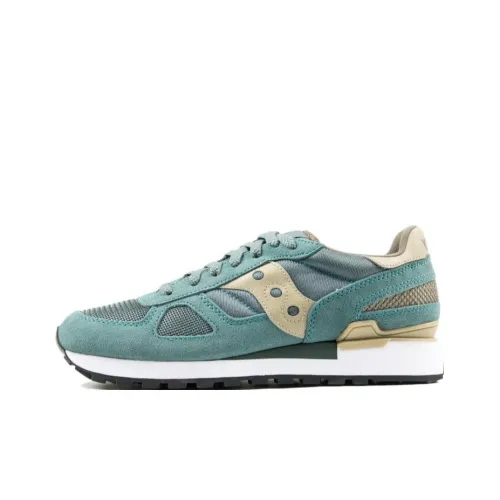 Saucony Shadow Original Легкий Дышащий И Противоскользящий Низкий Топ Беговые кроссовки Зеленый Серый