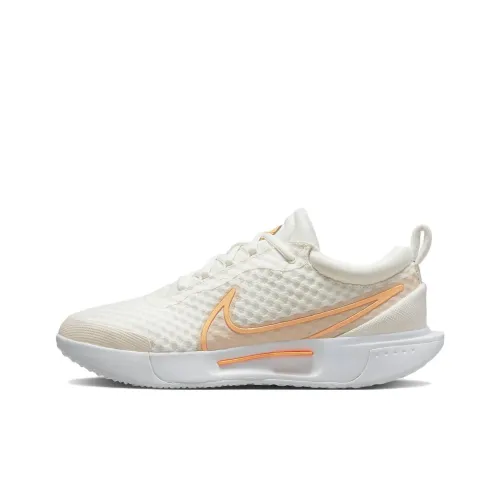 nike Court Zoom Pro Slip-resistant Abrasion-resistant Low Top Tennis Shoes Women's Beige Orange nike Court Zoom Pro Противоскользящие Износостойкие Низкие Кроссовки для тенниса Женские Бежево-оранжевые