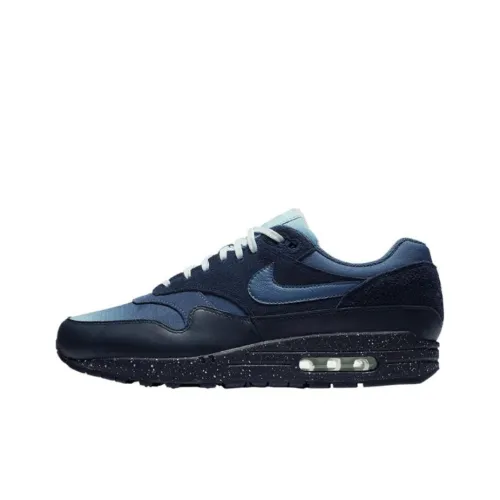 Nike Air Max 1 Амортизация Износостойкий Низкий Топ Повседневная Обувь Мужская Обсидиан