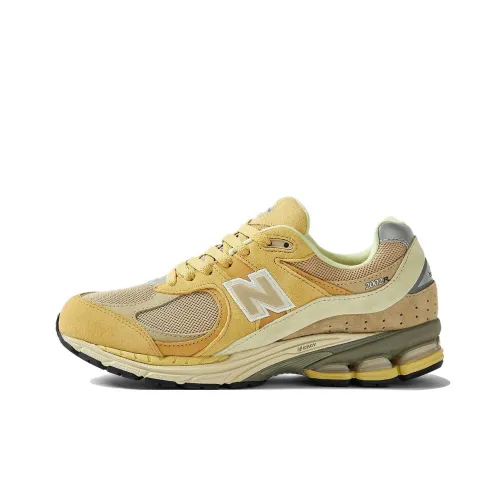 Auralee x New Balance NB 2002R Амортизация Устойчивость к истиранию Легкий Низкий Топ Повседневные Беговые кроссовки Унисекс Желтый