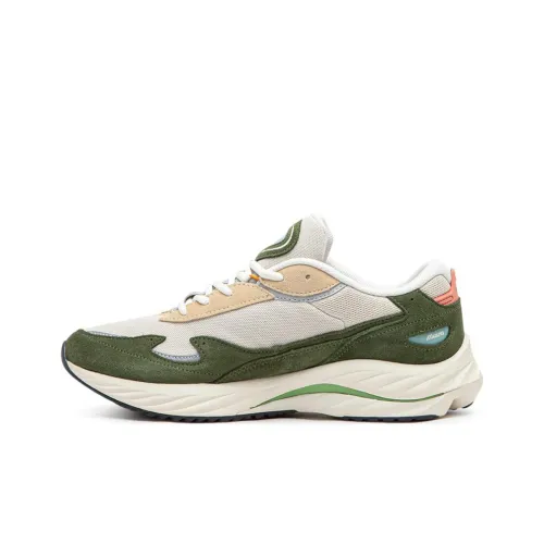 Mizuno Wave Rider Beta Повседневный Низкий Топ Бежевый Зеленый Мужской