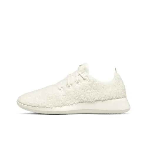Allbirds Wool Runner Fluff Амортизация Низкий Топ Спортивная Повседневная Обувь Женская Натуральный Белый