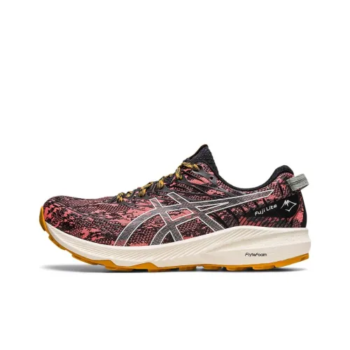 Asics Fuji Lite 3 Low Топ Беговые кроссовки Женские Красный черный