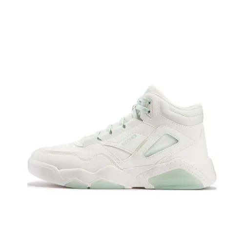 361° Устойчивые к истиранию высокие кроссовки для скейтбординга Женские Белые Зеленые