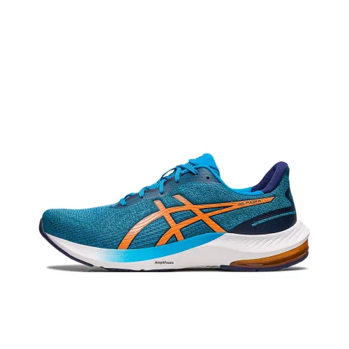 Asics Gel Impulse 14 Износостойкий Дышащий Низкий Топ Беговые кроссовки Мужские Синий Оранжевый Белый