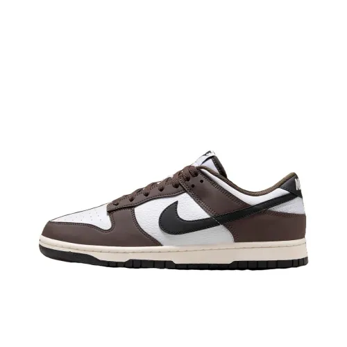 Nike Dunk Скейтборд Кроссовки Низкие Топ Коричневый Черный Белый Унисекс