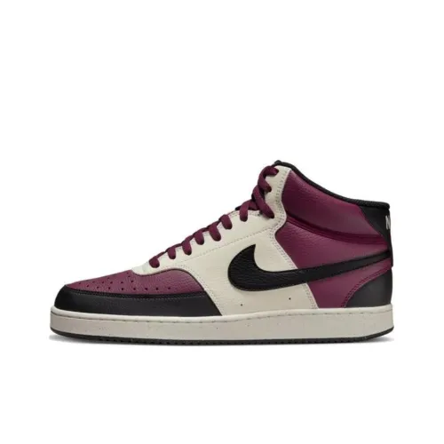 Nike Court Vision Mid Next Nature Slip Resistant Abrasion Resistant MID Топ Скейтборд Кроссовки Белый Фиолетовый