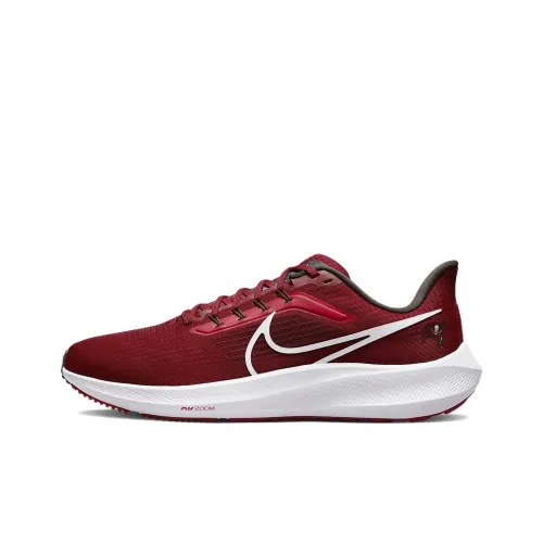Nike Air Zoom Pegasus 39 Амортизаторы Slip-resistant Дышащие Низкие Беговые кроссовки Мужские Бургунди