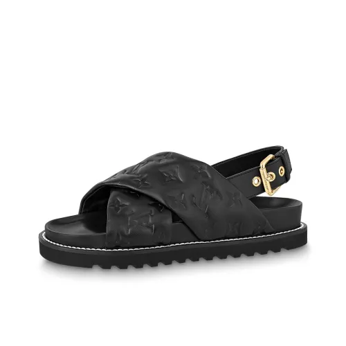 LOUIS VUITTON Paseo Comfort Стильные Сандалии Женские Черные