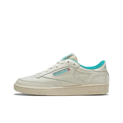 Reebok Club C Series 85 Винтаж Низкие Кроссовки для Скейтбординга Бежево-Зеленые