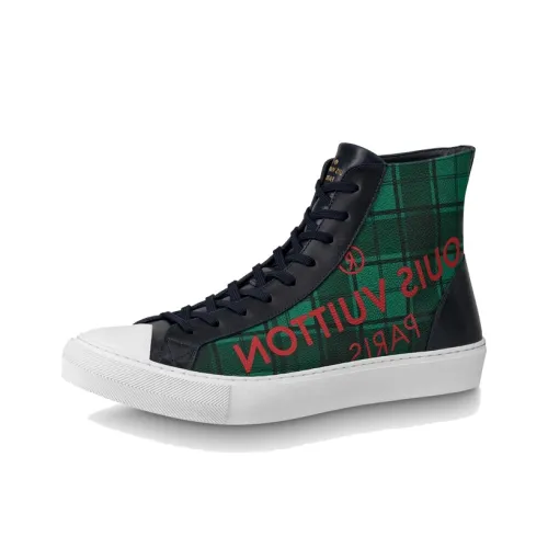 LOUIS VUITTON Tattoo Стильные Скейтбординги Унисекс Зеленая Клетка