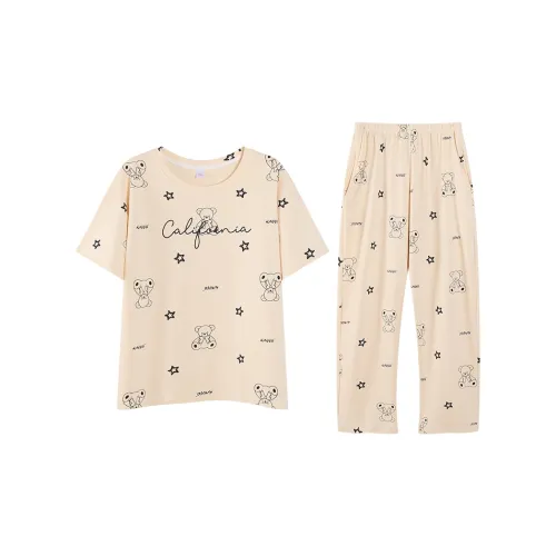 Song Qianya Пижамный комплект женский абрикосовый