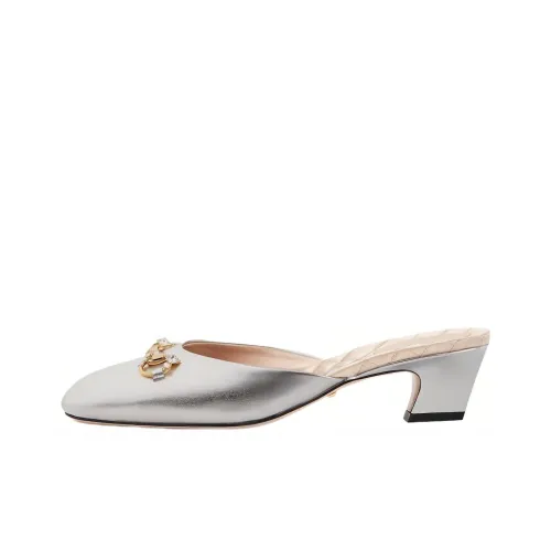 GUCCI Домашние тапочки Женские Серебряные