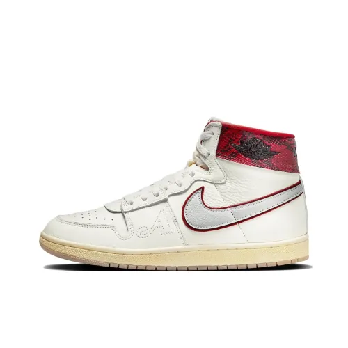 Awake NY co-brand x Jordan Air Ship Abrasion Resistant Дышащий Высокий Топ Винтажные баскетбольные кроссовки Унисекс Белый Серебряный