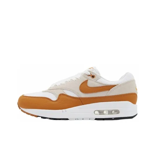Nike Air Max 1 'Бронза' Износостойкий Дышащий Низкий Топ Casual Унисекс Белый Желтый