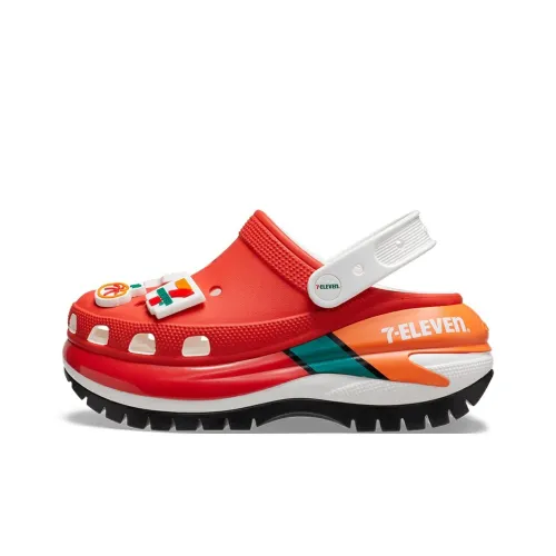 7 ELEVEN x Crocs Ограниченная серия Коллаборация Свет WHEEL Clog Спортивные сандалии Женские Красный