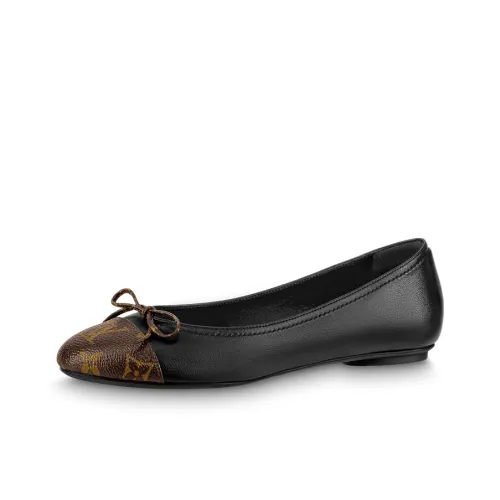 LOUIS VUITTON Popi Балет Плоская подошва Повседневная обувь Женская Черная