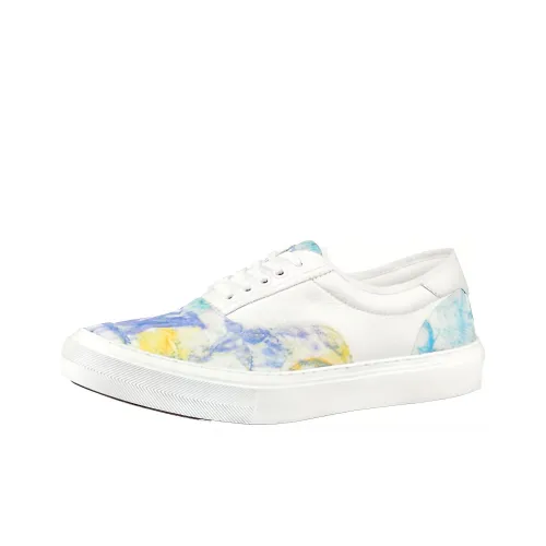 LOUIS VUITTON Trocadero RICHELIEU Низкий Топ Спортивная Скейтборд Кроссовки Мужские Белый Многоцветный