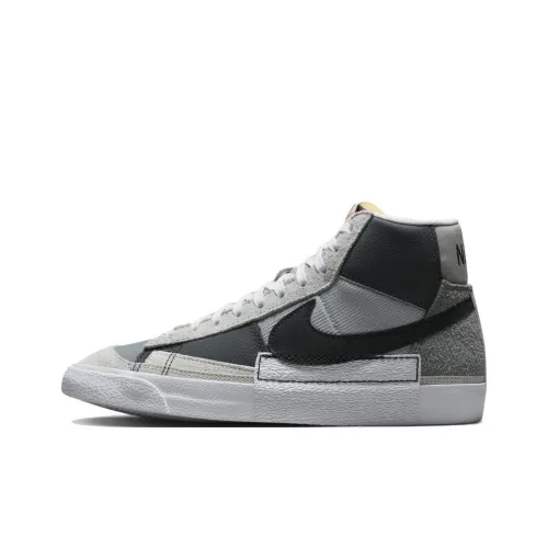 Nike Blazer '77 Remastered Slip-Resistant Амортизация Устойчивость к износу MID Скейтбординг Топ Кроссовки Унисекс Серый