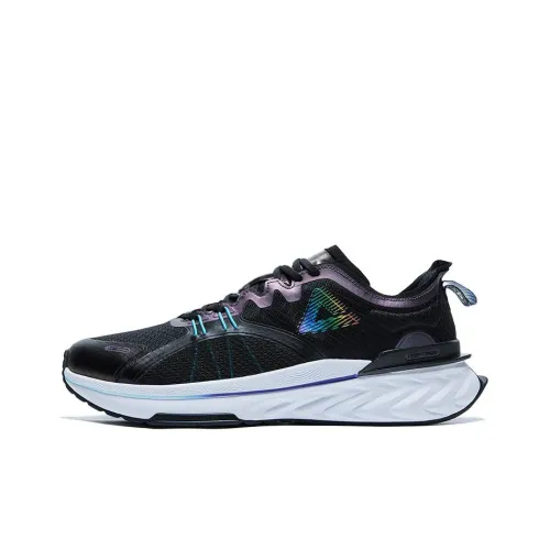 PEAK Tai Chi Guanglun 2,0 Дышащие Низкие Кроссовки для Бега Мужские Черные Фиолетовые