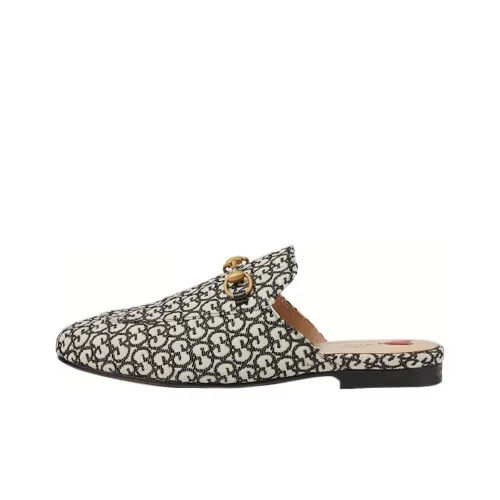GUCCI Princetown Домашние тапочки Женские Черный Белый