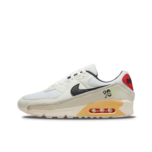 Nike Air Max 90 Low Топ Беговые кроссовки Мужской Белый