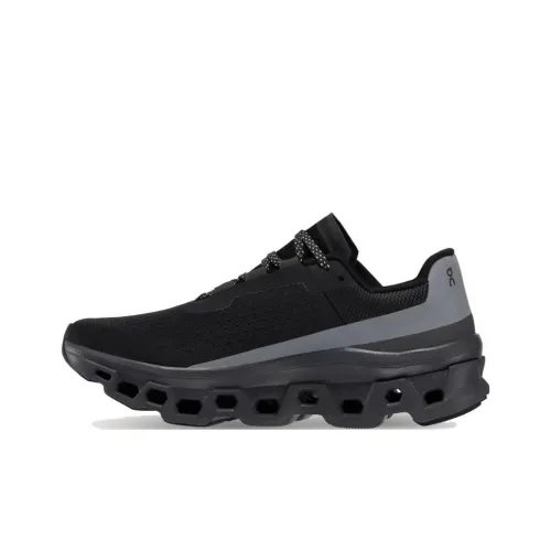 On Cloudmonster Lumos Амортизаторы Шок-абсорбирующие Устойчивые к истиранию Низкий Топ Беговые кроссовки Мужские Черные