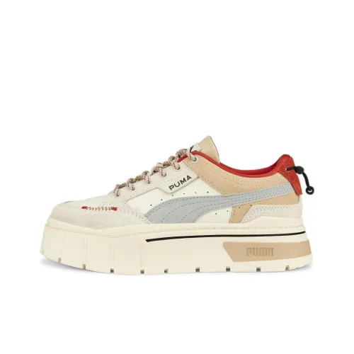 PUMA MAYZE STACK Ретро Grade Низкие Кроссовки для скейтбординга Женские Желто-серые