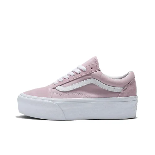 Vans Old Skool Collection Stackform Low Скейтборд Кроссовки Унисекс Розовые Белые