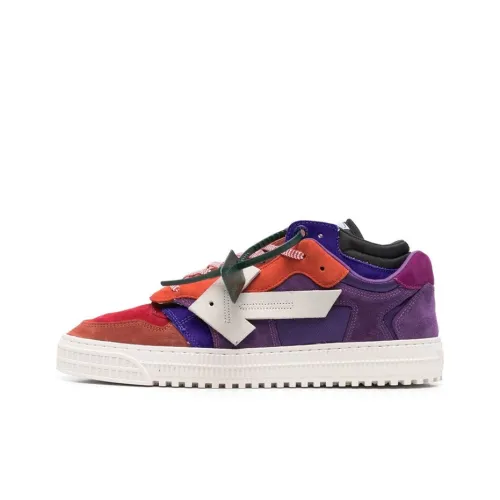 Off Белый Off CourtOff Корт Низкий Топ Стильные Скейтбординги Мужской Пурпурно-оранжевый