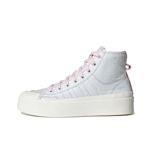 Adidas Originals NIZZA Износостойкие и Легкие Высокие Кроссовки для Скейтбординга Женские Розовые Белые