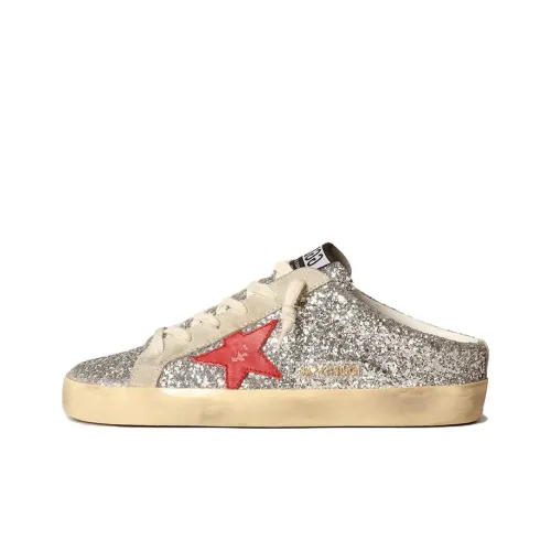 Golden Goose Супер Звезда Sabot Домашние тапочки Женские Серебристые