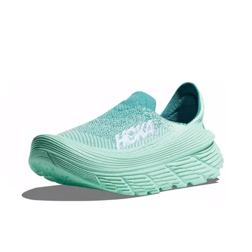 HOKA ONE ONE Restore Шокабойеры Противоскользящие Низкие Кроссовки для Бега Мужские Бирюзовые
